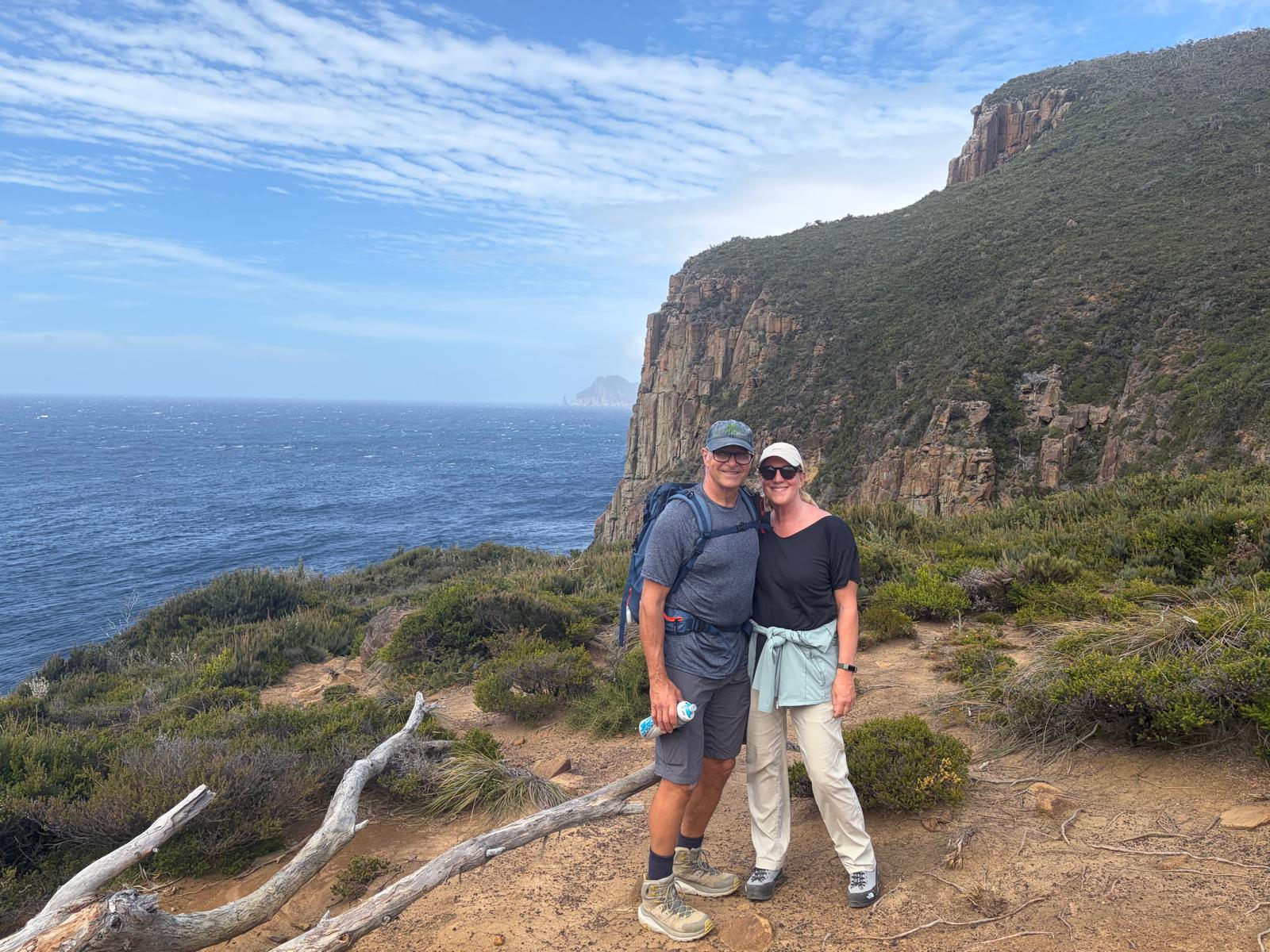 A clifftop walk in Tasmania